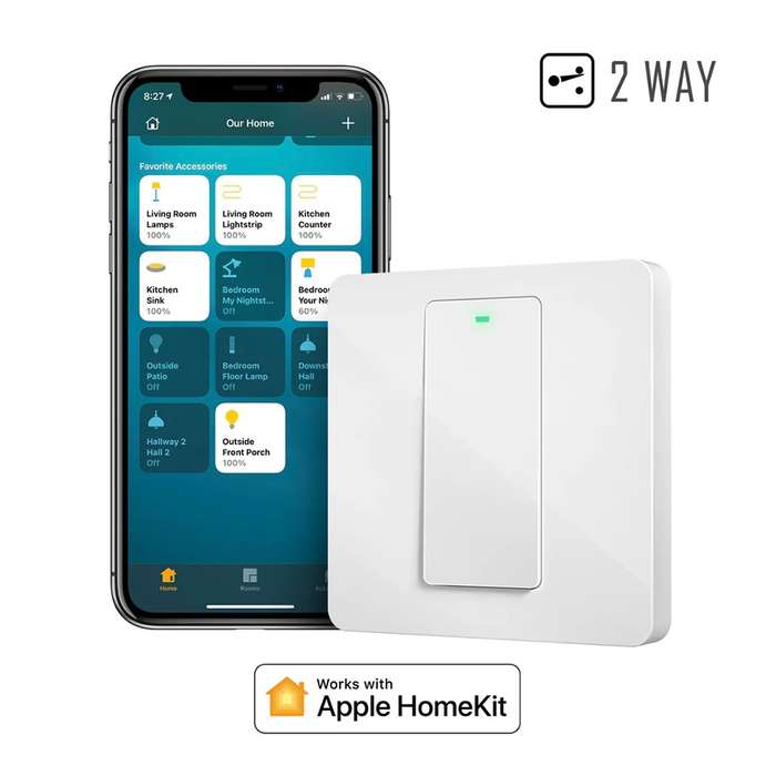 Meross Smart Light Switch (MSS550HK-EU) - Control Your Lights from Anywhere / 2-Way / 2.4G Wi-Fi ...