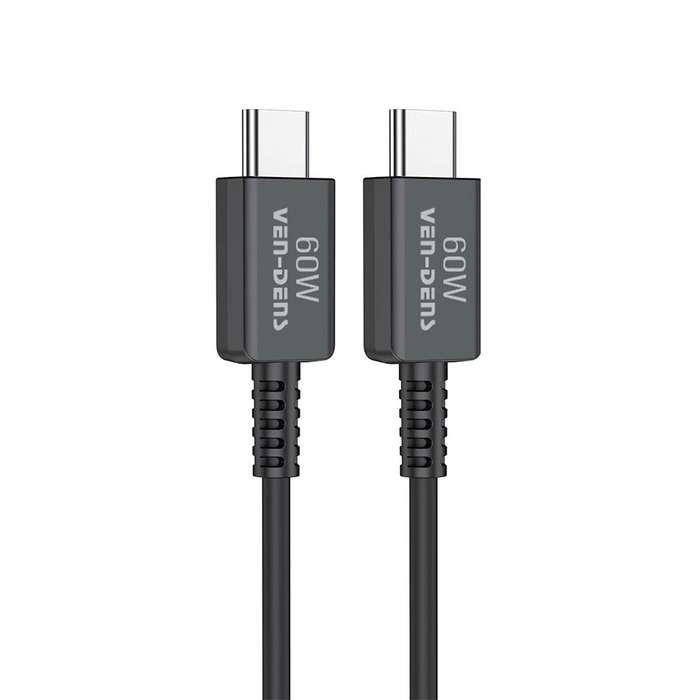 Ven-Dens Data Sync & Charging Cable (USB Type-C to USB Type-C) - 60W / 1.8m