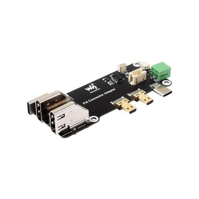 Waveshare Raspberry Pi 5/4 Adapter (Dual HDMI) - Micro HDMI to Dual Full-Size HDMI