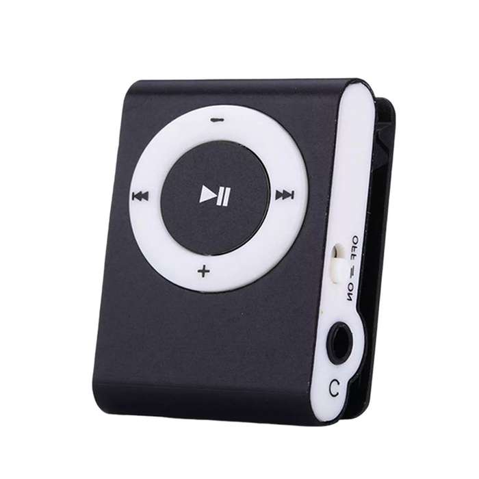 Pocket MP3 Player With Back Clip - Uses Micro SD Black