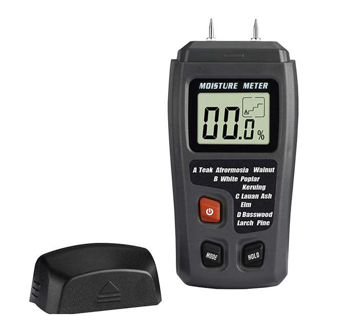 Moisture Detector Pin-Type Firewood Leak Tester LCD Display Black