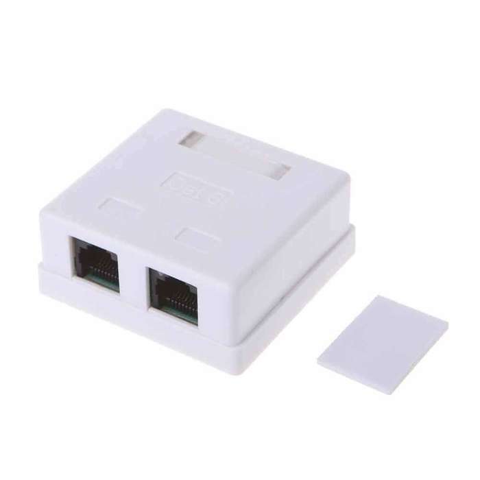 CAT6 Wall Box - Dual RJ45