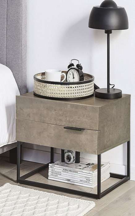 Fine Living - Harold Side Table - Grey