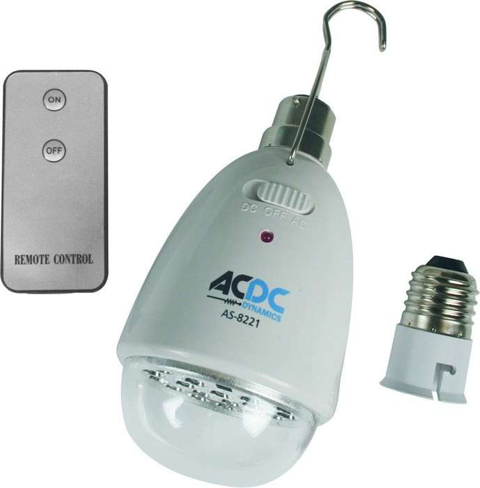 ACDC AS-8221 230VAC 22 LED Rechargeable Lamp B22  C/W E27 LHA and Remote