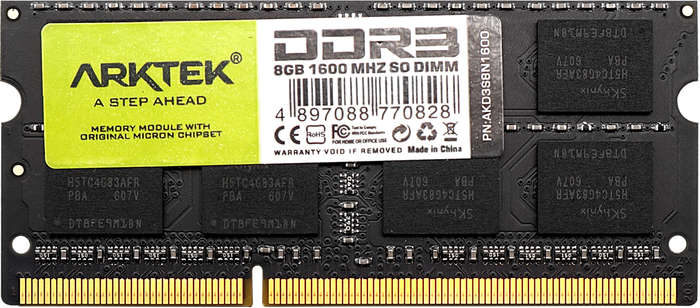Arktek 8GB SO DIMM DDR3 1600Mhz 1.3v CL11 Laptop Memory