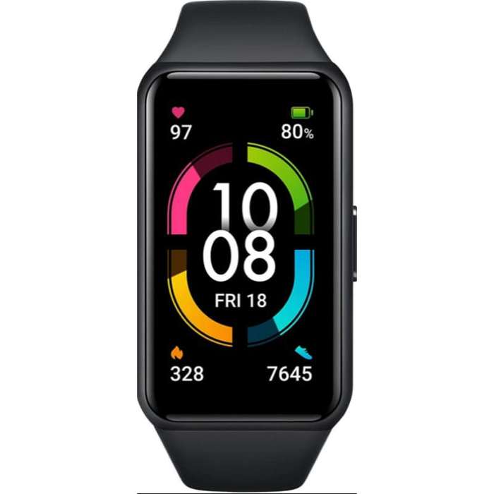 Honor Band 6 Smart Watch Wristband with Blood Oxygen Monitor - Black