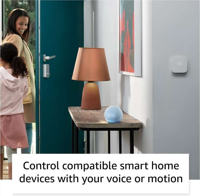 Echo Dot Smart Speaker (5th Gen, 2022 Release) - with Clock & Alexa - Cloud Blue