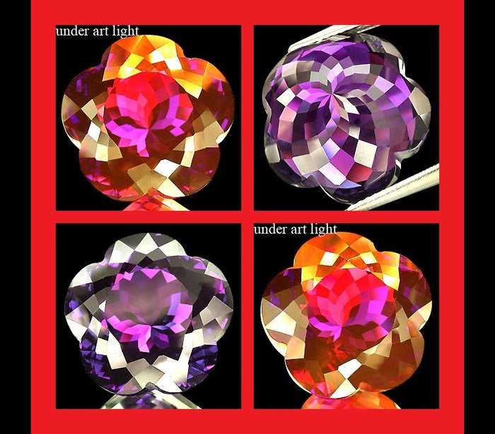 Amethyst [Uruguay] - Faceted Flower Shape - 22.16cts
