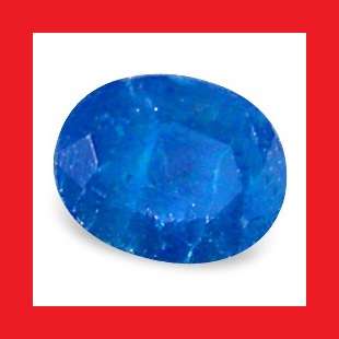 APATITE - NEON BLUE OVAL FACET - 0.40cts