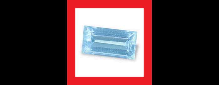 AQUAMARINE - MEDIUM BLUE BAGUETTE FACET - 0.15cts