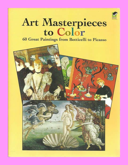 SOFT COVER  -  ART MASTERPIECES TO COLOR  [CONDITION NEW]