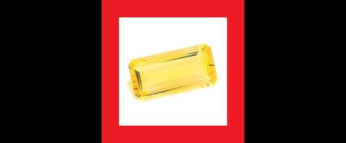 CITRINE -  Faceted Rectangle Shape - 3.51cts