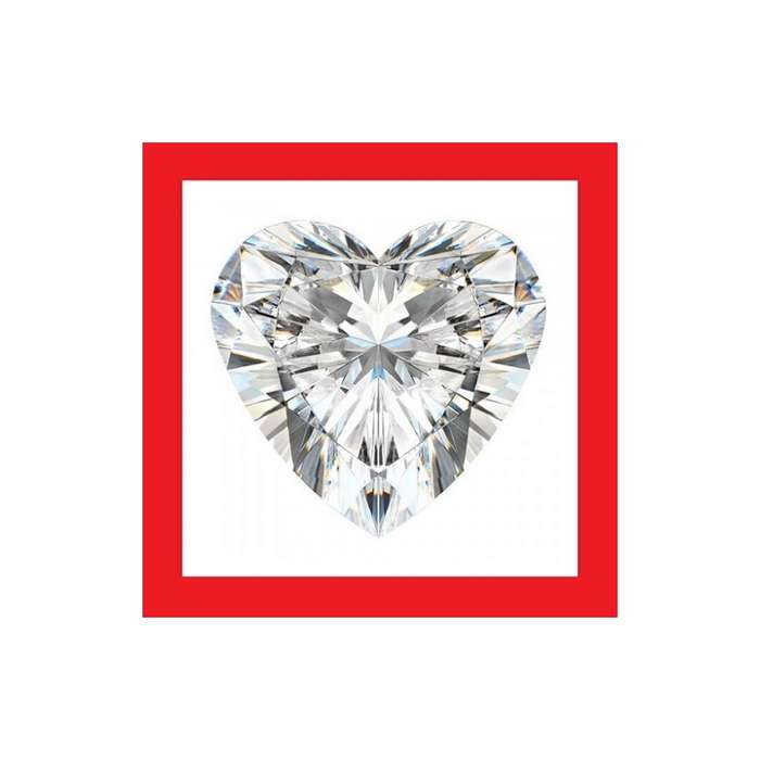 CUBIC ZIRCONIUM - AAA DIAMOND WHITE HEART SHAPE - 2.21cts