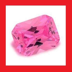 CUBIC ZIRCONIUM - PINK ICE OCTAGON PRINCESS CUT - 13.81cts