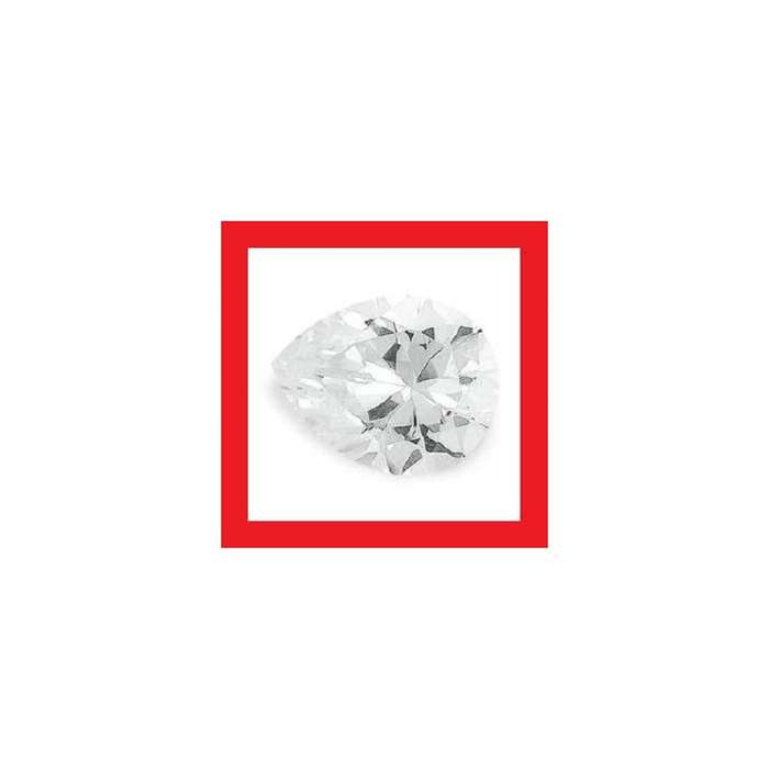 Cubic Zirconium - Faceted Pear Shape - 3,06cts