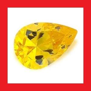 CUBIC ZIRCONIUM - YELLOW (VARIOUS SHADES) PEAR FACET - 2.24cts