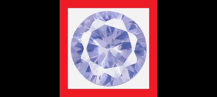 CUBIC ZIRCONIUM - LAVENDER ROUND BRILLIANT CUT - 1.49cts