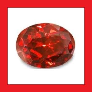 CUBIC ZIRCONIUM - ORANGE-RED OVAL FACET - 3.10cts