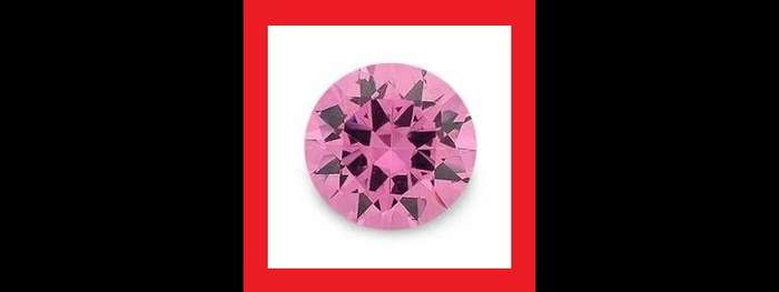 CUBIC ZIRCONIUM - SAPPHIRE PINK ROUND FACET - 0.35cts