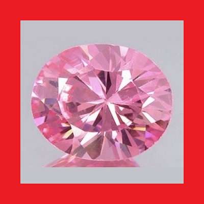 CUBIC ZIRCONIUM -  NICE PINK OVAL CUT - 7.04cts