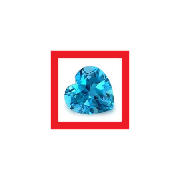 CUBIC ZIRCONIUM - LONDON BLUE HEART FACET - 0.86cts