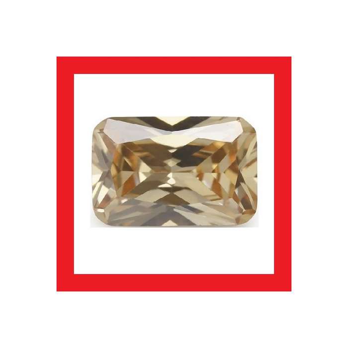 Cubic Zirconium - Faceted Rectangle Shape - 1.67cts