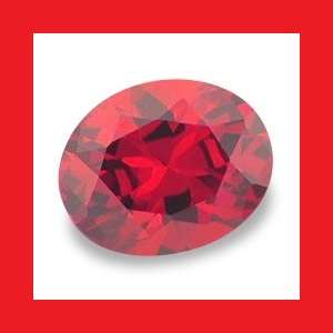 CUBIC ZIRCONIUM - DEEP RED OVAL FACET - 3.08cts