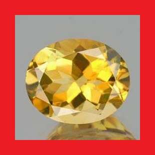 CUBIC ZIRCONIUM - CANARY YELLOW OVAL FACET - 2.04cts