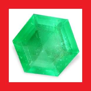 EMERALD [Brazil] - GREEN HEXAGON FACET - 0.21cts