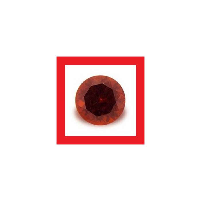 GARNET - TOP RED ORANGE ROUND FACET - 0.41cts