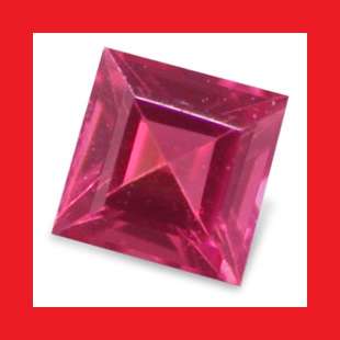 Garnet [Rhodolite] - Faceted Reddish Purple Square Shape - 0.235cts