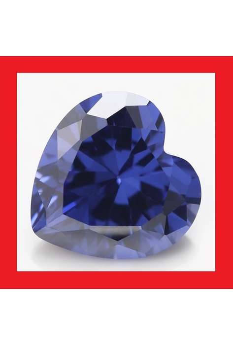 Tanzanite [Created Simulant] - Faceted Heart Shape - 6.03cts