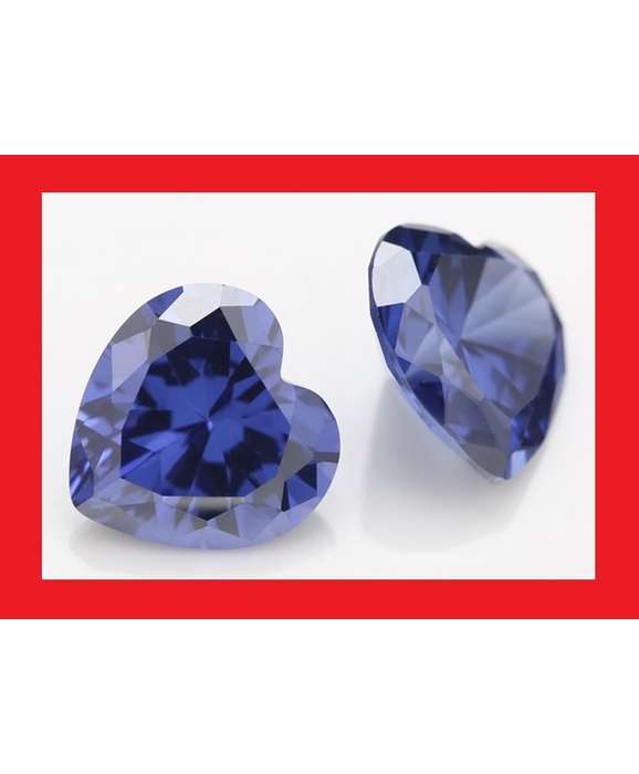 Tanzanite [Created Simulant] - Faceted Heart Shape - 6.03cts