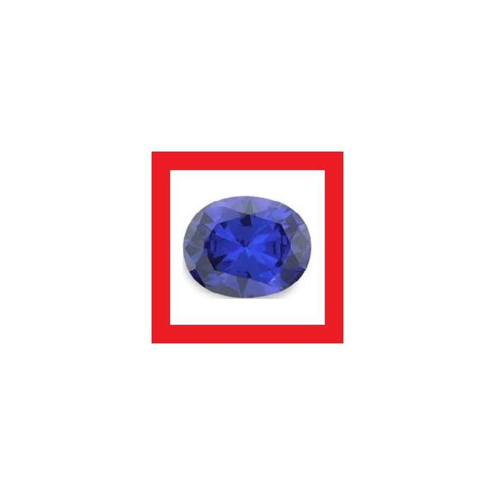 TANZANITE [Created] - VIOLET BLUE OVAL FACET DIAMOND CUT - 4.13cts