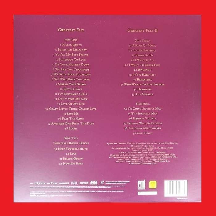 LaserDisc - Queen Greatest Flix I and II [RARE]