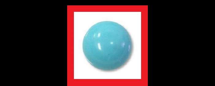 TURQUOISE - TOP NEON BLUE ROUND CABOCHON - 1.010cts