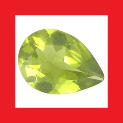 Peridot [Myanmar] - Faceted Pear Shape - 0.86cts