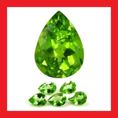 PERIDOT (NATURAL) - BEST GREEN PEAR FACET - 0.785cts