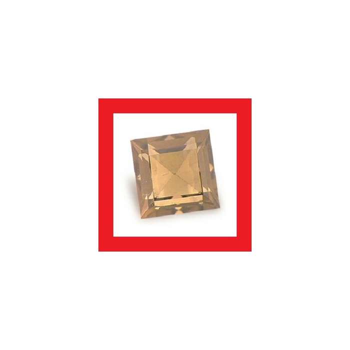 SMOKY QUARTZ - NICE SMOKY COLOUR SQUARE FACET - 1.300cts