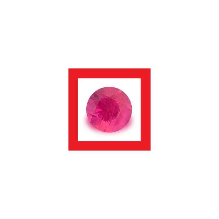 Ruby (Thailand) - Faceted Round Shape - +/-0.04cts