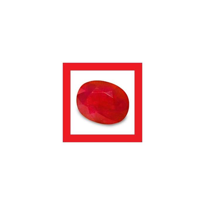 Ruby [Myanmar] - Faceted Oval Shape - 0.54cts