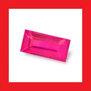 RUBY (MYANMAR) - NICE PIGEON BLOOD RED BAGUETTE CUT - 0.04cts