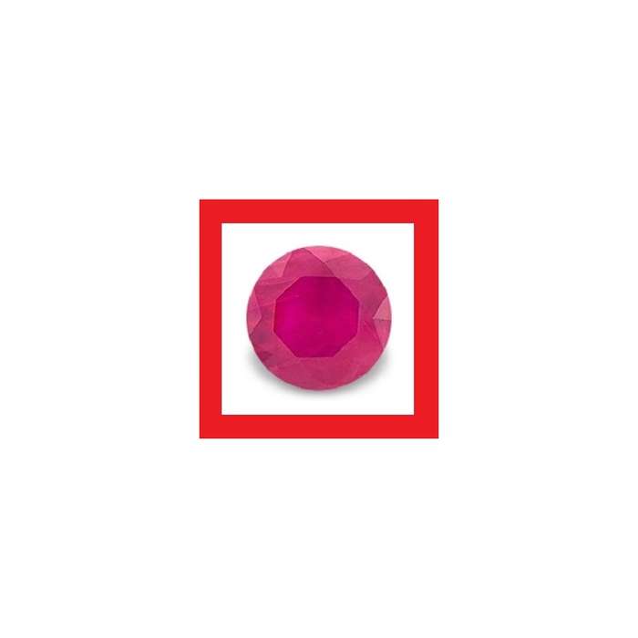 Ruby [Myanmar] - Faceted Round Shape - 0.45cts