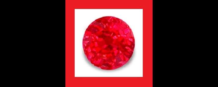 RUBY (Myanmar) - Pigeon Blood Red Round Facet - 0.19cts