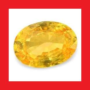 Sapphire (Natural Thailand) - Bright Yellow Oval Facet - 0.635cts