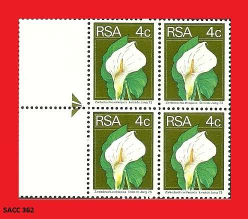 2nd Definitive Issue SACC 362 Arrow Block Of Four 1974/11/20