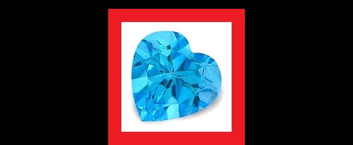 TOPAZ - SWISS BLUE HEART FACET - 0.260cts