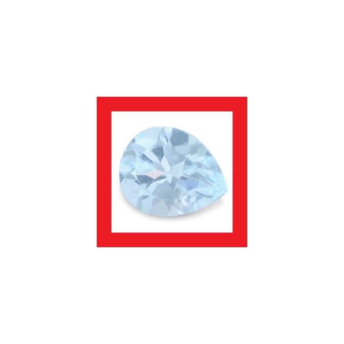 TOPAZ - LIGHT SKY BLUE PEAR FACET - 0.355cts