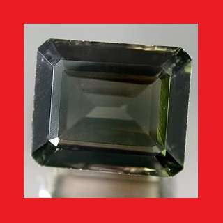 TOURMALINE - Smoky Green Octagon Shape Emerald Cut - 6.675cts