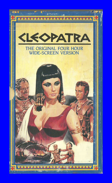 VHS CLASSIC CASSETTE SET  -  CLEOPATRA PART I AND PART II (ELIZABETH TAYLOR & RICHARD BURTON)